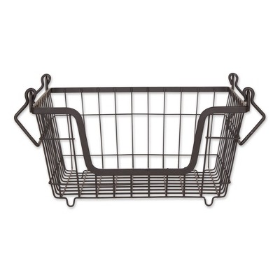 Metal Basket Black Square Small 11X11X6