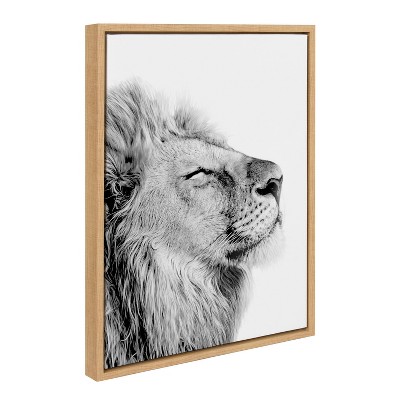 Sylvie Lion Self Actualizing Framed Canvas by Amy Peterson - Kate & Laurel All Things Decor