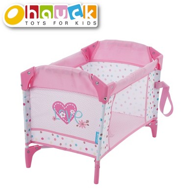 Love Heart Doll Play Yard Baby Doll Accessory Folds for Easy Storage and Travel
