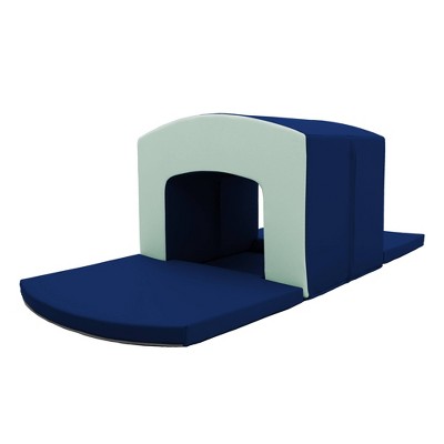 Factory Direct Partners 3pc SoftScape Curved Top Tunnel Climber Eclipse Aloe Kids' Soft Play Equipment