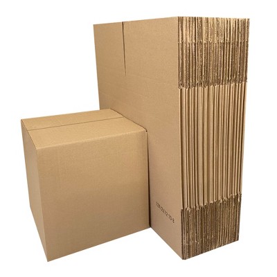 UOFFICE Pack of 25 Corrugated Boxes 12" x 12" x 10" Shipping Cartons