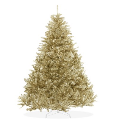 Casafield Artificial Black Spruce Christmas Tree with Metal Stand