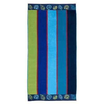 Novelty Summer Shells Cotton Oversized Beach Towel by Blue Nile Mills