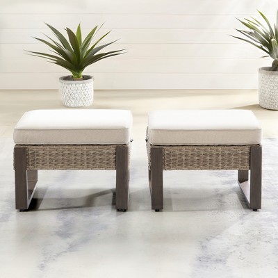UPTIOT Outdoor Ottoman with Cushion