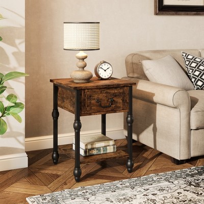 Entryway Table, Console Table with 3 Storage Drawers, 3 Tier Industrial Sofa Table, Behind Couch Table for Entry, Living Room