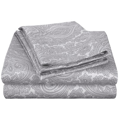 Italian Paisley Cotton Blend 600 Thread Count Deep Pocket Sheet Set by Blue Nile Mills