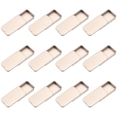 Unique Bargains Metal Anti-Oxidation Slide Top Rectangular Tin Containers 20 Pcs