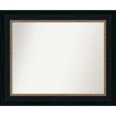 35" x 29" Non-Beveled Paragon Bronze Wall Mirror - Amanti Art: Modern Rectangle, Polystyrene Frame