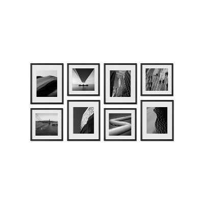 Haus and Hues Ascot Gallery Wall Frame Set with Real Glass and Mat