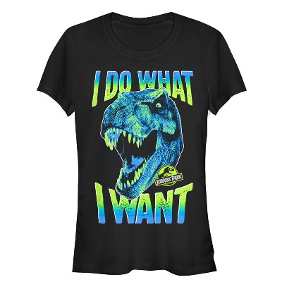 Juniors Womens Jurassic Park T. Rex Do What I Want T-Shirt