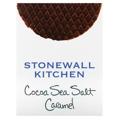 Stonewall Kitchen Waffle Cookie, Cocoa Sea Salt Caramel, 8 Dutch Waffle Cookies, 1.1 oz (32 g) Each