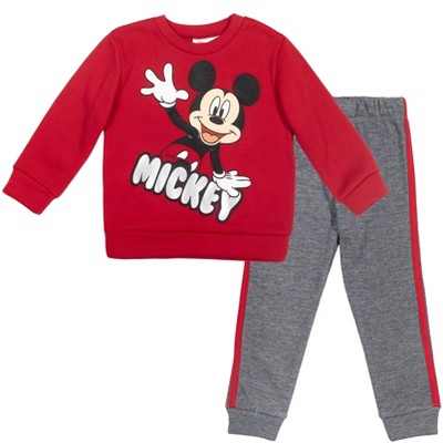 Disney Mickey Mouse Fleece Pullover Sweatshirt and Pants Outfit Set Toddler