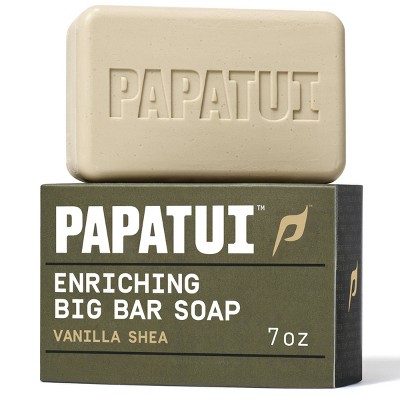 Papatui -Men's Sulfate-Free Mango Butter, Avocado Oil and Ceramides Bar Soap - Vanilla Shea - 7oz