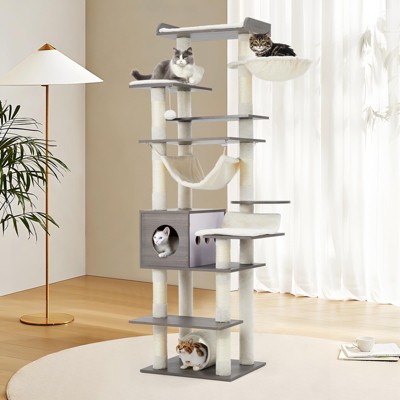 67" Large Cat Tree for Big Cats,Multi-Level Tower with Scratching Posts