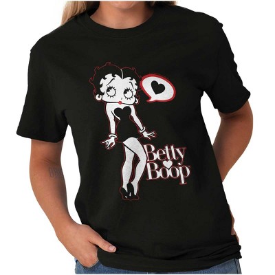 Betty Boop Cartoon Love Thoughts Womens Graphic T Shirt Tees Brisco Brands