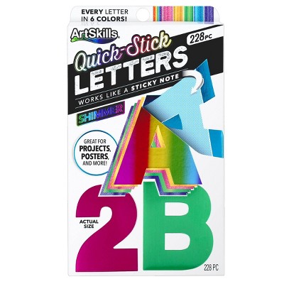 ArtSkills Quick Stick Shimmer Letters 228pc