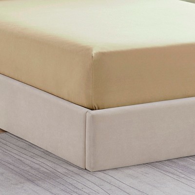 Solid Flannel Fitted Sheet, Bottom Sheets with Built in Sheet Straps by Sweet Home Collection®