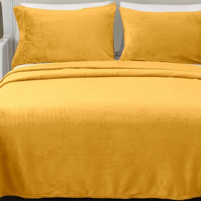 Solid Velvet Plush Fleece Sheet Set - Great Bay Home