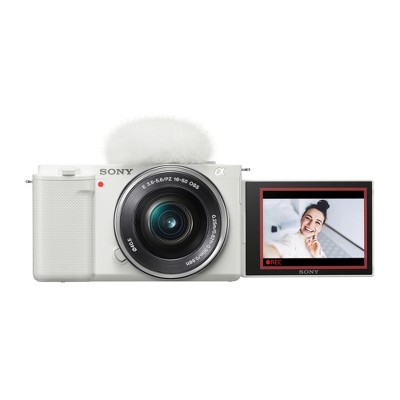 Sony Alpha ZV-E10 APS-C Mirrorless Vlog Camera with 16-50mm Lens (White)