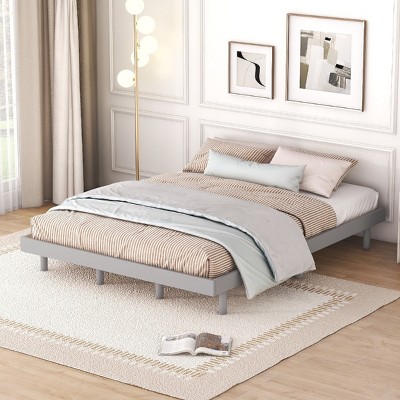 RISOKEYS Floating Bed Frame,for Boys, Girls, Teens,Floating Design Bed Slats Support,No Box Spring Needed,for Bedroom, Apartment