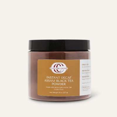 Civilized Coffee Instant Decaf Black Tea Powder Assam (8 oz)