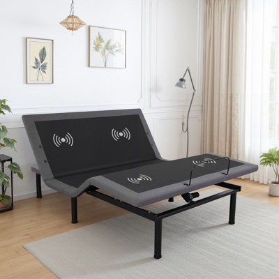 CuisinSmart Adjustable Bed Frame With Massage, Twin XL Adjustable Bed Base With 1 USB Port & Under-Bed Night Light, Head & Foot Incline