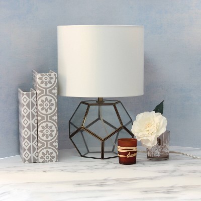 Glass and Brass Sphere Table Lamp - Elegant Designs: Bedside, No Assembly Required, UL Listed