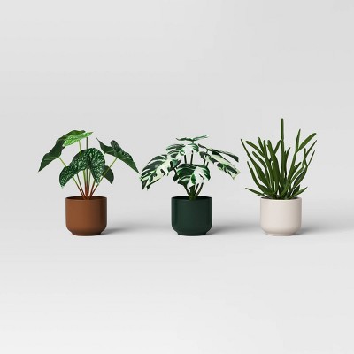 3pk 7.87" Monstera Artificial Plants - Room Essentials™