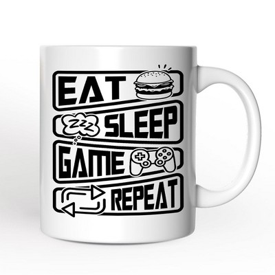 Eat Sleep Game Repeat Mug, Funny Gamer Gift (Non-Custom Only)| OrnamentallyYou