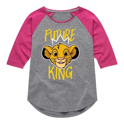 Girls' - Disney - Future King Shirt Tail Raglan Graphic T-shirt
