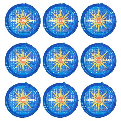 Solar Sun Rings UV Resistant Above Ground Inground Swimming Pool Hot Tub Spa Heating Accessory Circular Heater Solar Cover, Blue (9 Pack)