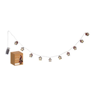 Transpac 35.5 in Multicolor Christmas Cottage House Boxed String Lights Decorative Polyresin Holiday Decor