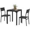 HOMCOM 3 Piece Kitchen Table Dining Set with 2 Matching Chairs & Versatile Design for Small Space - 4 of 4