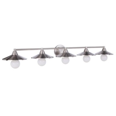 Craftmade Lighting Isaac 5 - Light Vanity in  Brushed Polished Nickel