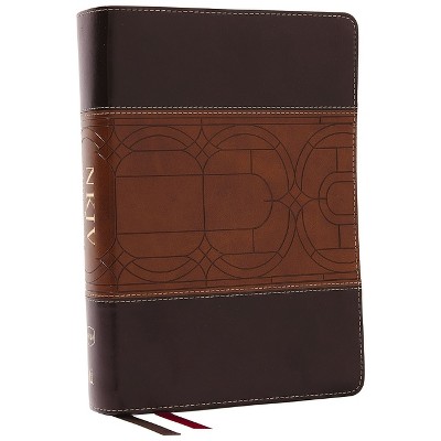 NKJV Study Bible, Leathersoft, Brown, Full-Color, Comfort Print - by  Thomas Nelson (Leather Bound)