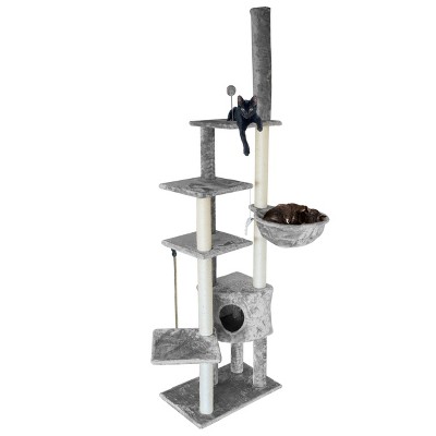 FurHaven Tiger Tough Skyscraper Playground - Gray