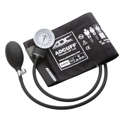 ADC Adult Cuff Arm Aneroid Sphygmomanometer Unit 2-Tubes Orange 1 Each