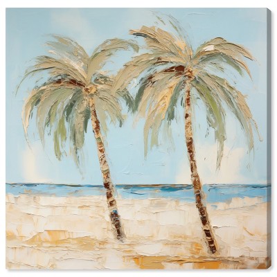 Art Remedy Painting Palm Trees Tropical Bathroom Wall Art Unframed