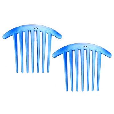 Unique Bargains French Twist 7 Teeth Comb Small Side Combs Teeth Hair Combs Hair Clip Comb Resin 4.1"x3.31" 2 Pcs