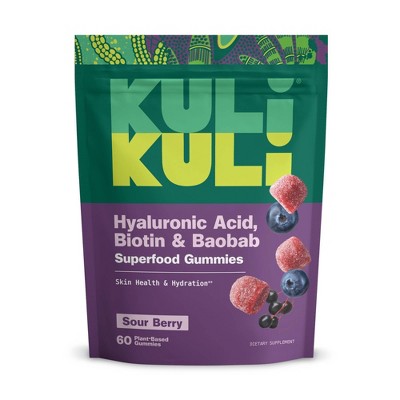 Kuli Kuli Berry Beautiful Superfood Dietary Supplement Gummies - Sour Berry - 60ct