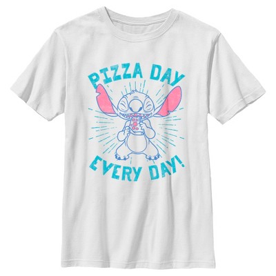 Boy's Lilo & Stitch Pizza Day Every Day Stitch T-Shirt