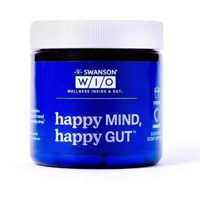 Swanson W/I/O happy MIND, happy GUT - 30 veggie caps
