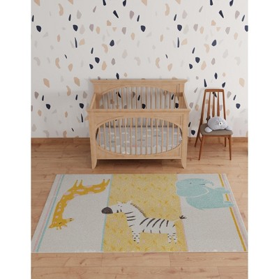 Unique Loom Whimsy Kids Wildlife Animals Indoor Woven Area Rug