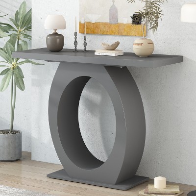 NicBex Console Table with Egg-Shaped Base,Stylish Entryway Table,Modern Couch Table for Living Room