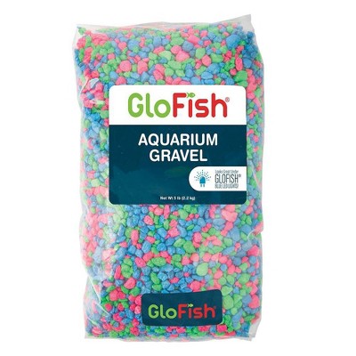 GloFish Pink, Green and Blue Mix Gravel for Aquarium Tanks - 5lbs