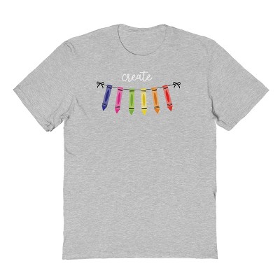 Social Collective Men's Crayons Create Short Sleeve Graphic Cotton T-Shirt