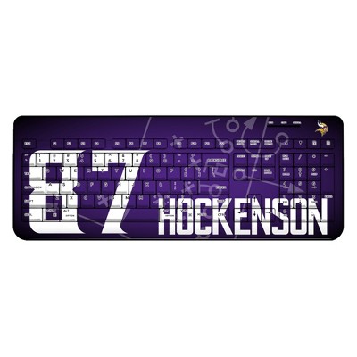 Keyscaper NFL Minnesota Vikings Players Game Tactic Wireless USB Keyboard
