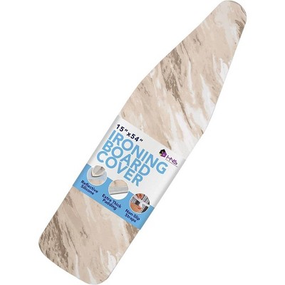 Hold N' Storage Ironing Board Cover and Pad - 15" x 54" - Large Fits All Standard Sizes - Heat Reflective Iron Pad for Table Top