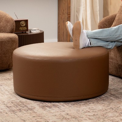 Jaxx Candler Round Couch Ottoman - Oversized Giant Coffee Table & Foot Rest