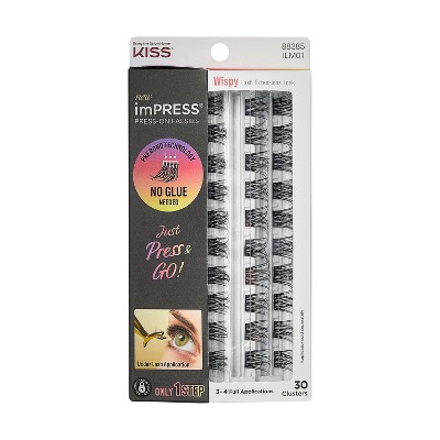 KISS Products imPRESS Press-On Self Adhesive Eyelashes Refill - Wispy - 30ct